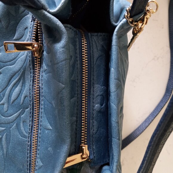 Anna Morellini genuine italian leather bag in Teal - Picture 4 of 6